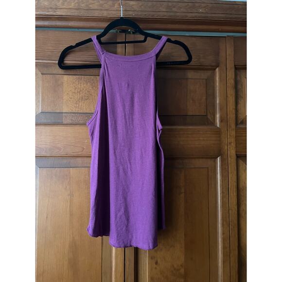 Abercrombie & Fitch Women's Linen Blend High Neck Tank Top Purple Size S - Picture 8 of 8